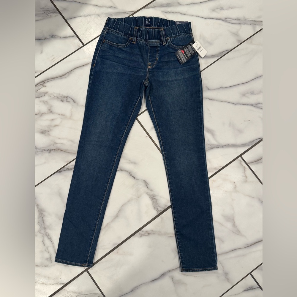 GAP Girls Size 10  Dark Blue elastic Skinny Jeans NWT